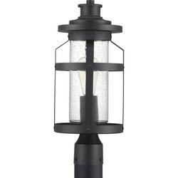 100W 1-Light Medium E-26 Incandescent Outdoor Post Lamp in Textured Black