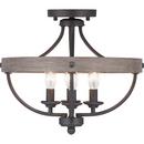 Progress Lighting Graphite 60W 4-Light Candelabra E-12 Incandescent Semi-Flush Mount Ceiling Fixture 