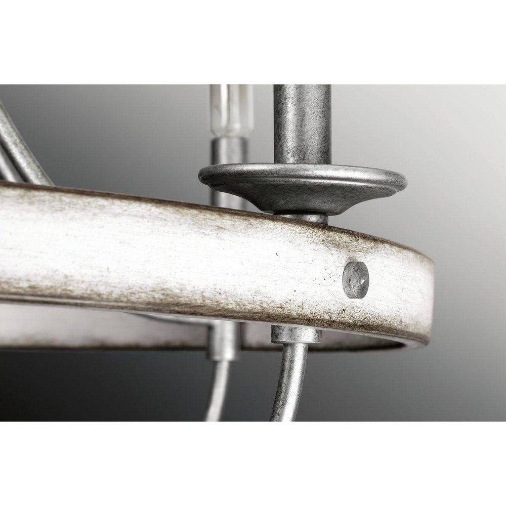 Progress Lighting Galvanized 60W 5-Light Candelabra E-12 Incandescent Chandelier 