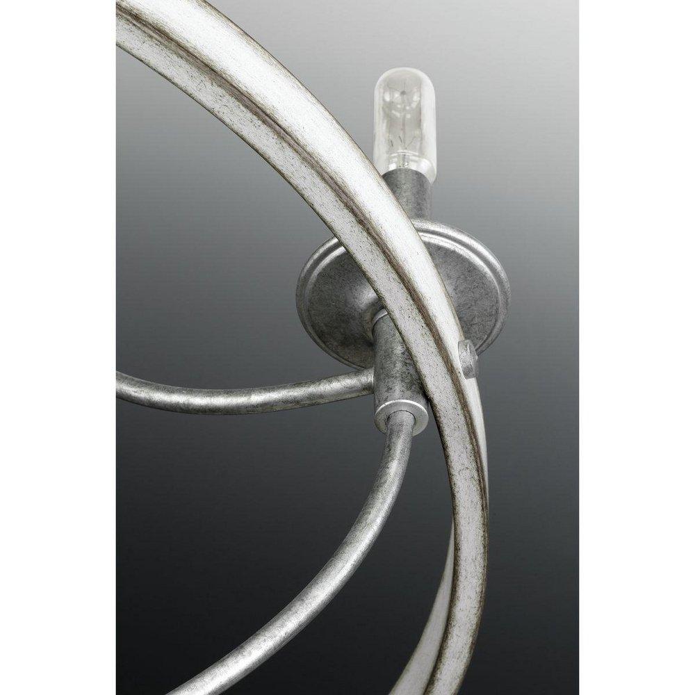 Progress Lighting Galvanized 60W 5-Light Candelabra E-12 Incandescent Chandelier 