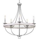 Progress Lighting Galvanized 60W 5-Light Candelabra E-12 Incandescent Chandelier 