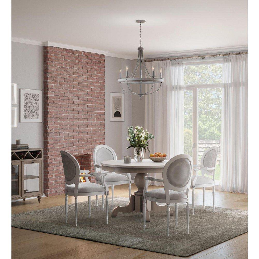 Progress Lighting Galvanized 60W 5-Light Candelabra E-12 Incandescent Chandelier 