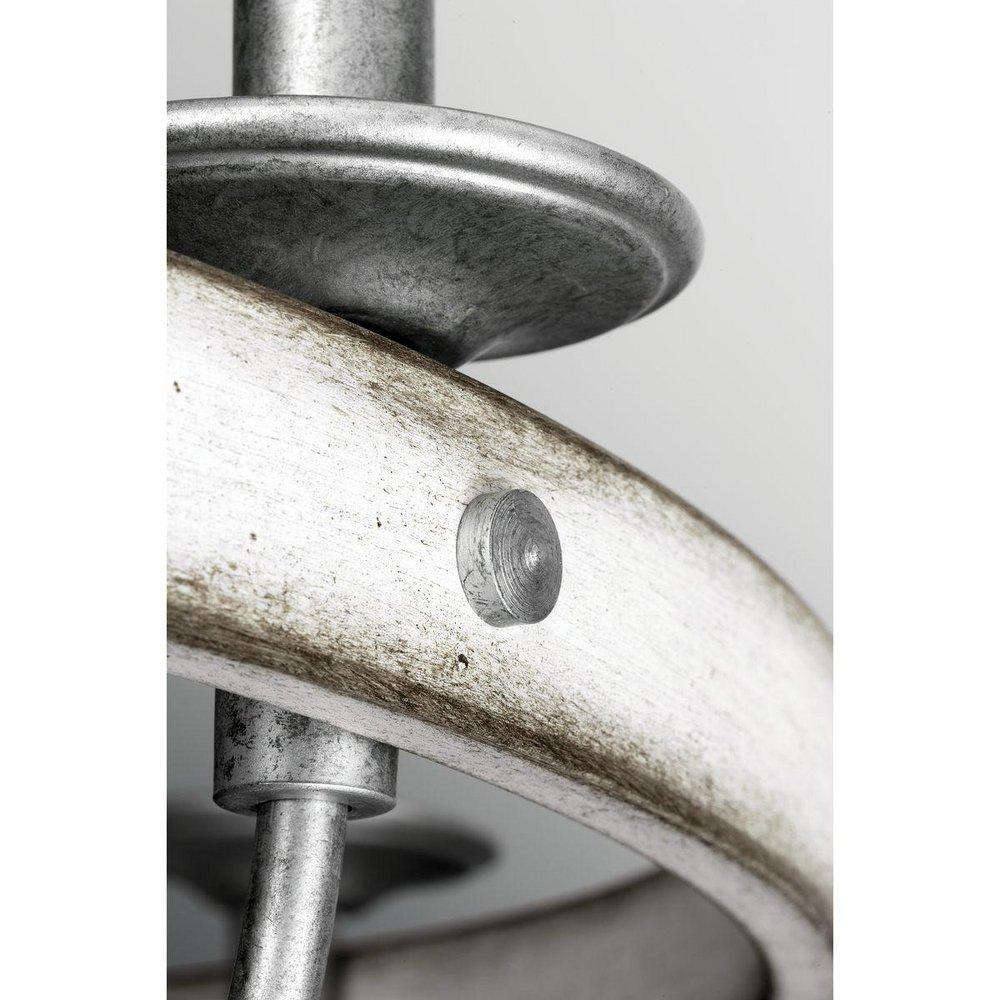 Progress Lighting Galvanized 60W 5-Light Candelabra E-12 Incandescent Chandelier 