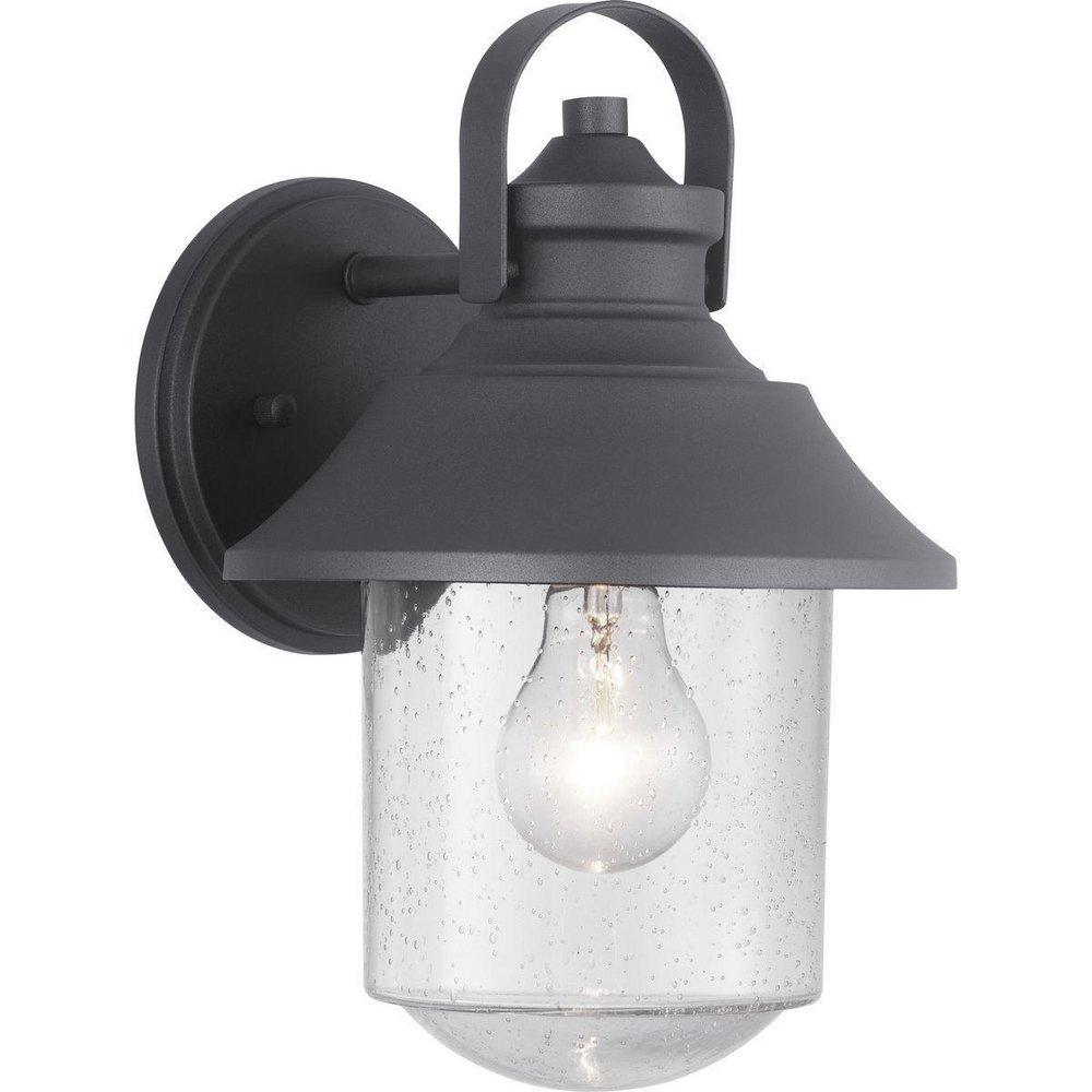 Progress Lighting Black 60W 1-Light Medium E-26 Incandescent Outdoor Wall Sconce 