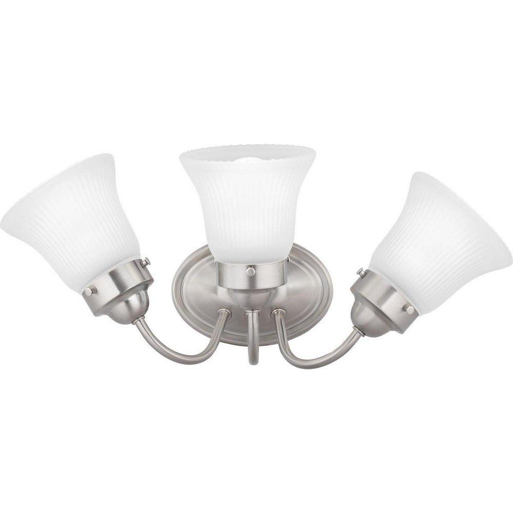 Progress Lighting Brushed Nickel 100W 3-Light Medium E-26 Incandescent Vanity Fixture 