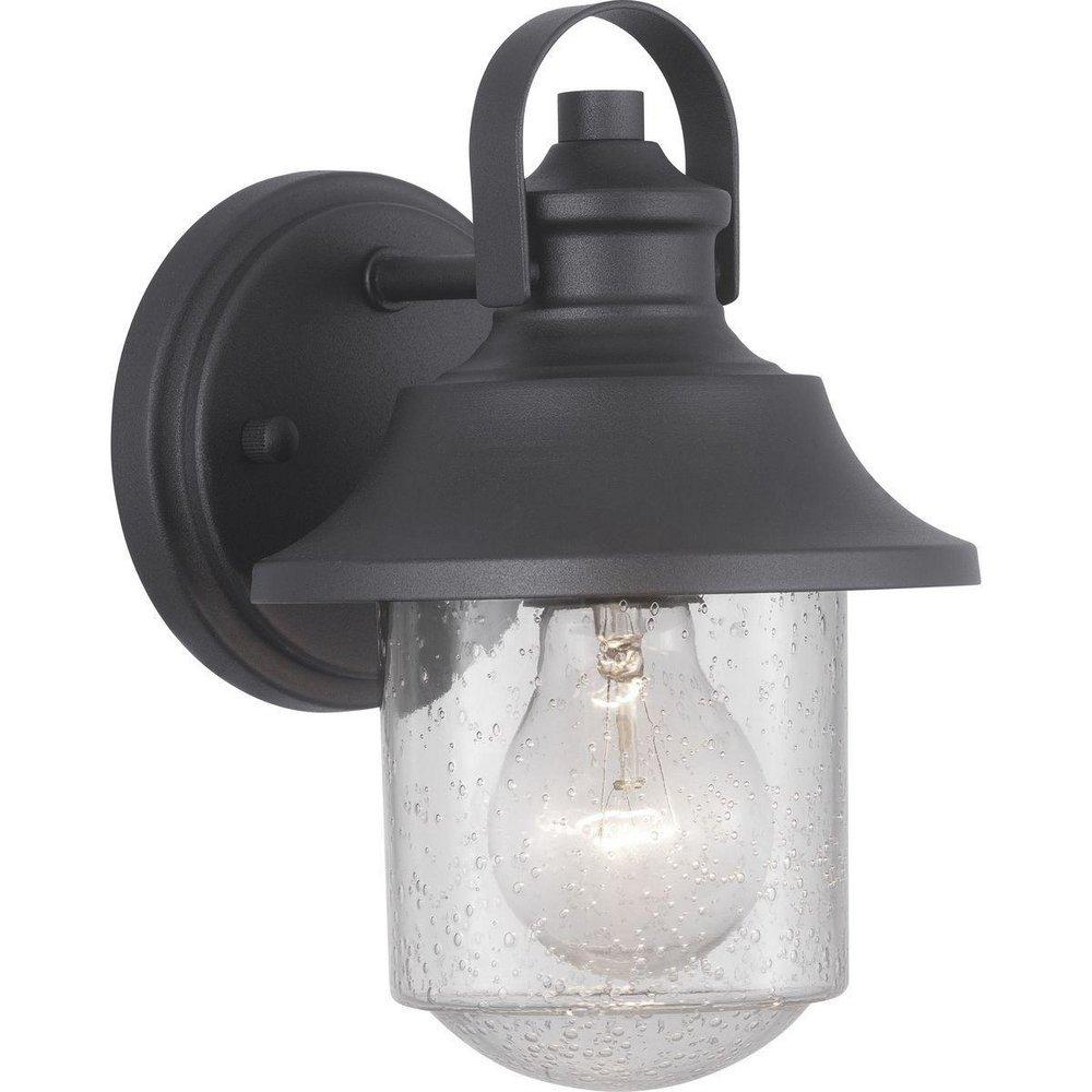 Progress Lighting Black 60W 1-Light Medium E-26 Incandescent Outdoor Wall Sconce 