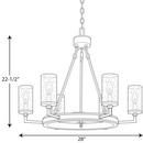 Progress Lighting Graphite 28 in. 60W 6-Light Candelabra E-12 Incandescent Chandelier 
