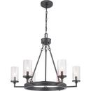 Progress Lighting Graphite 28 in. 60W 6-Light Candelabra E-12 Incandescent Chandelier 