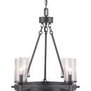Progress Lighting Graphite 28 in. 60W 6-Light Candelabra E-12 Incandescent Chandelier 