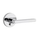 Metal Round Door Lever in Polished Chrome