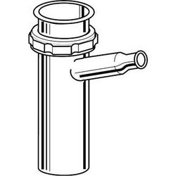 8 in. 20 ga Slip-Joint Branch Tailpiece in Chrome