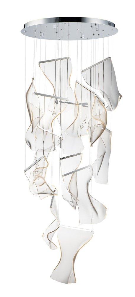 ET2 Lighting Polished Chrome 35W 14-Light Integrated LED Pendant Light 