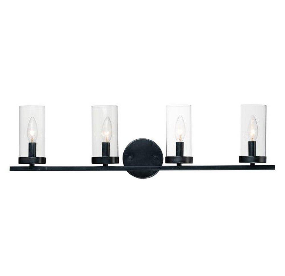 Maxim Lighting&reg; Black 60W 4-Light Candelabra E-12 Incandescent Vanity Fixture 