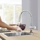 GROHE StarLight&reg; Chrome Single Handle Pull Down Kitchen Faucet 