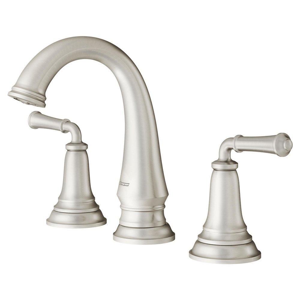 American Standard Brushed Nickel Two Handle Widespread Bathroom Sink Faucet 