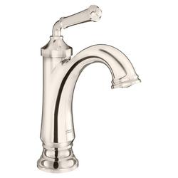 Single Handle Monoblock Bathroom Sink Faucet in Polished Nickel PVD