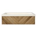 35-1/2 in. Wall Mount Vanity in Sunrise Oak