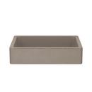 19-1/2 in. Drop-in, Undermount, or Vessel Mount Rectangular Concrete Bathroom Sink in Earth