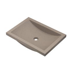 20-3/4 in. Undermount Rectangular Concrete Bathroom Sink in Earth