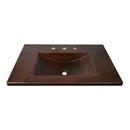 Native Trails Antique 30-1/2 x 21-3/4 in. Single Bowl Copper Vanity Top 