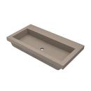 36 in. Drop-in Rectangular Concrete Bathroom Sink in Earth