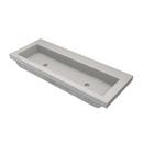 48 in. Drop-in Rectangular Concrete Bathroom Sink in Ash