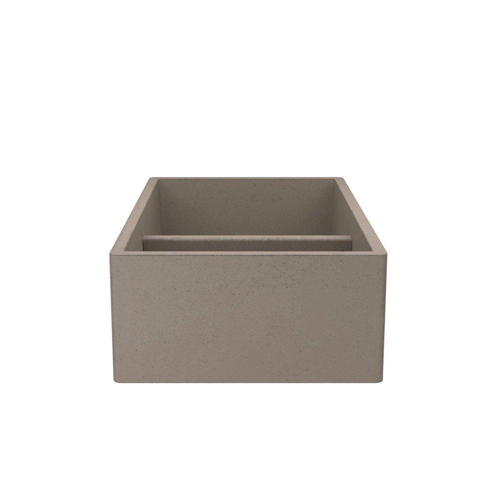 Native Trails Earth 33 x 21 in. Concrete Double Bowl Farmhouse Kitchen Sink 