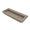 48 in. Drop-in Rectangular Concrete Bathroom Sink in Earth