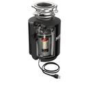 Moen Black Continuous Feed Garbage Disposal with Pre-Installed Power Cord and SoundSHIELD Technology 