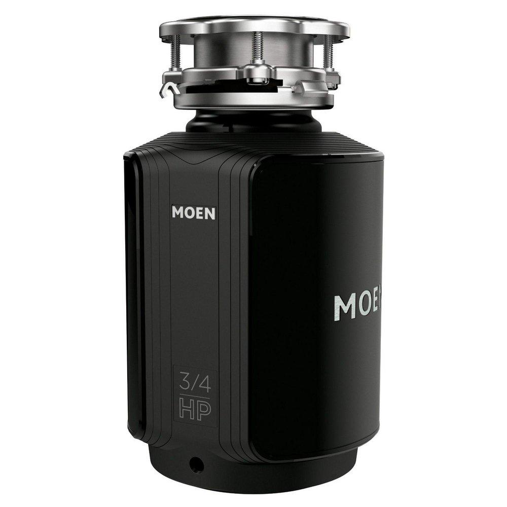 Moen Black Continuous Feed Garbage Disposal with Pre-Installed Power Cord and SoundSHIELD Technology 