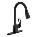 Moen Matte Black Single Handle Pull Down Kitchen Faucet 