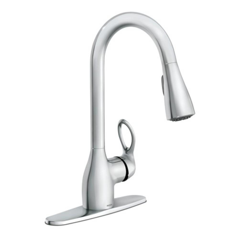 Moen Chrome Single Handle Pull Down Kitchen Faucet 