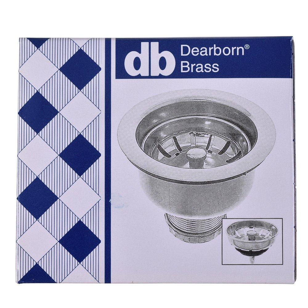 Dearborn Polished Chrome 3-1/2 in. Stainless Steel Basket Strainer with Tailpiece 