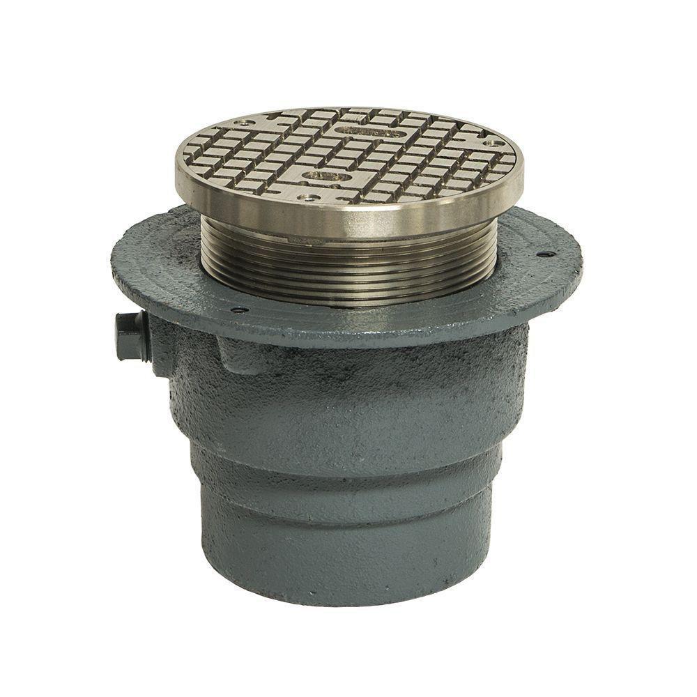 Watts No Hub Cast Iron Adjustable Floor Cleanout 