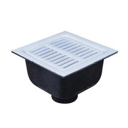 8-7/8 x 8-7/8 x 6-3/8 x 4 in. Floor Mount Cast Iron Sink