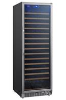 Edgestar Stainless Steel/Black 23-7/16 in. 151 Bottles Wine Cooler 