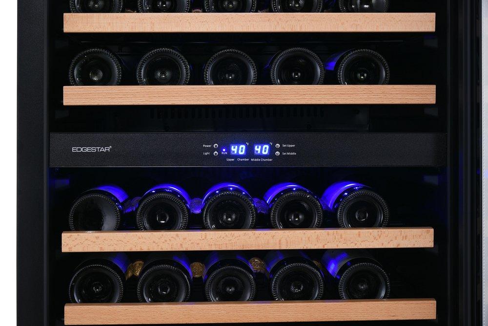 Edgestar Stainless Steel 23-7/16 in. 131 Bottles Wine Cooler 