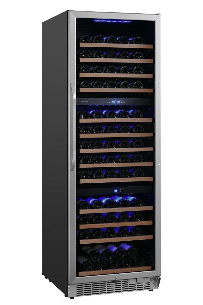 Edgestar Stainless Steel/Black 23-7/16 in. 131 Bottles Wine Cooler 