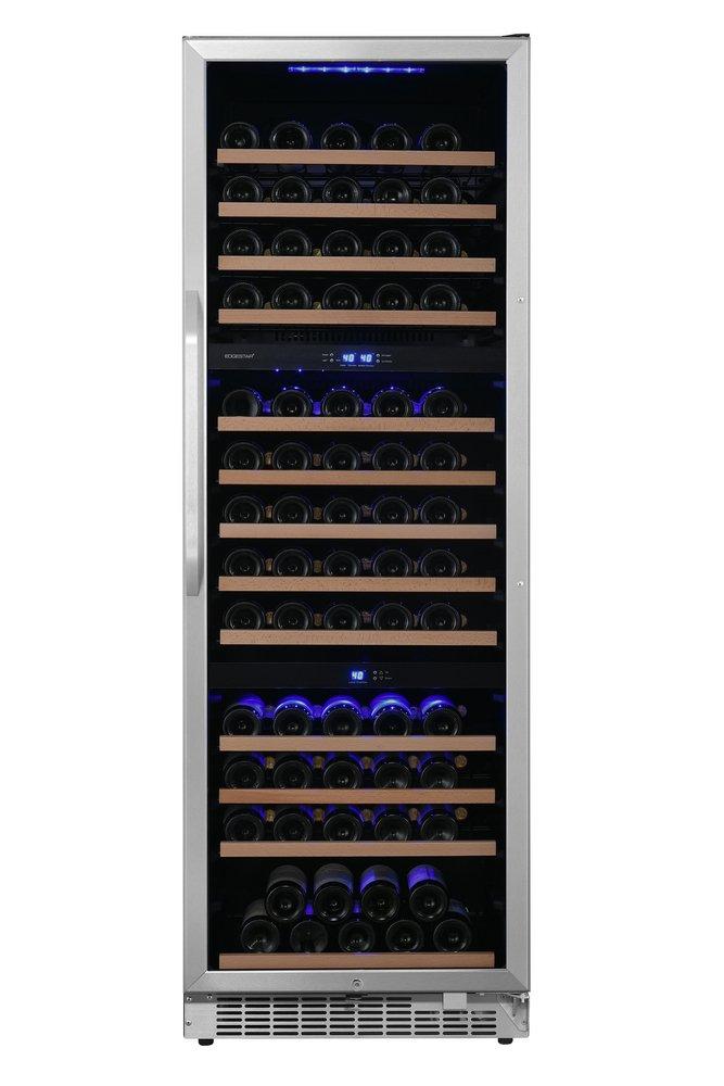 Edgestar Stainless Steel/Black 23-7/16 in. 131 Bottles Wine Cooler 