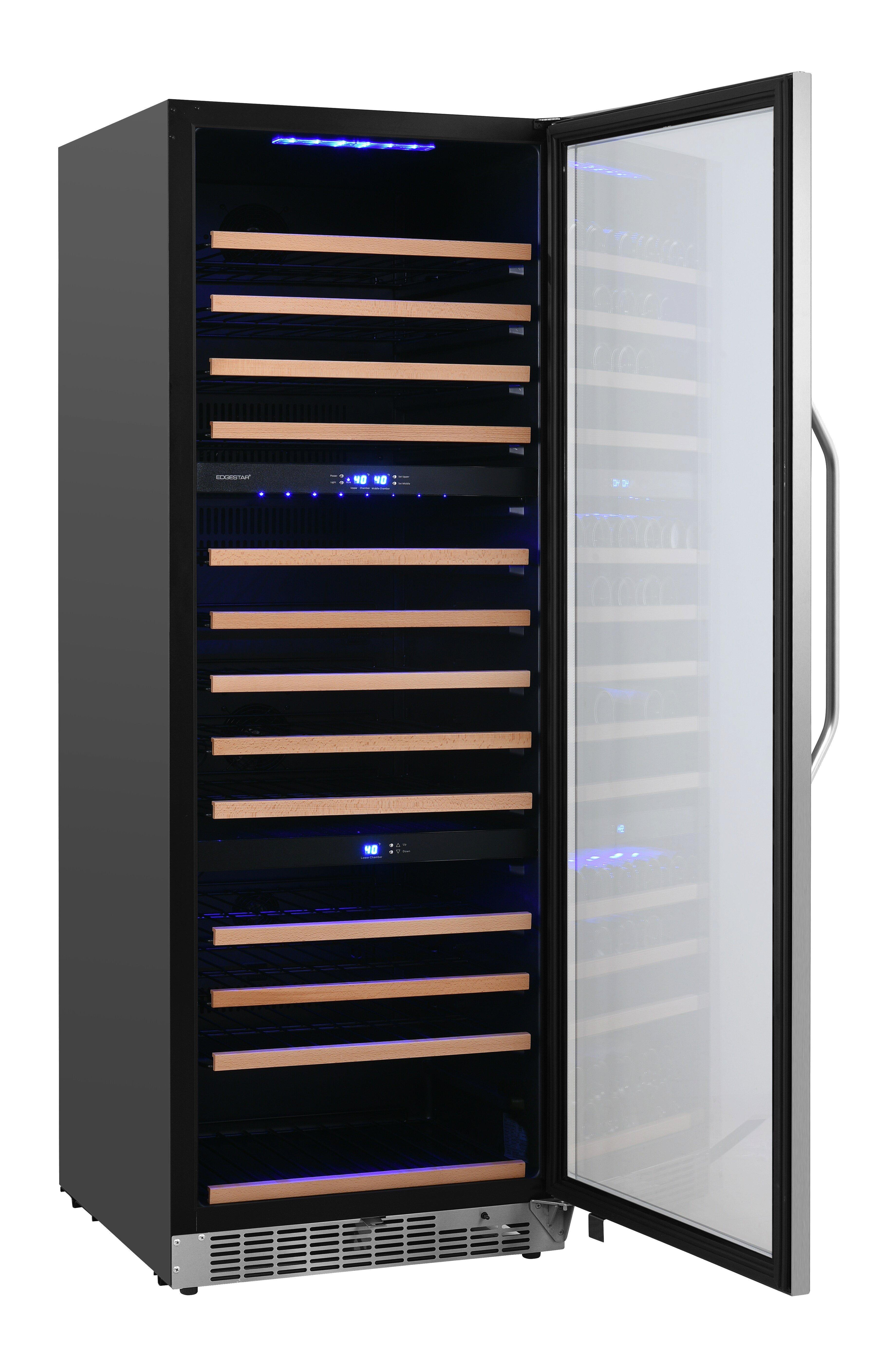 Edgestar Stainless Steel 23-7/16 in. 131 Bottles Wine Cooler 