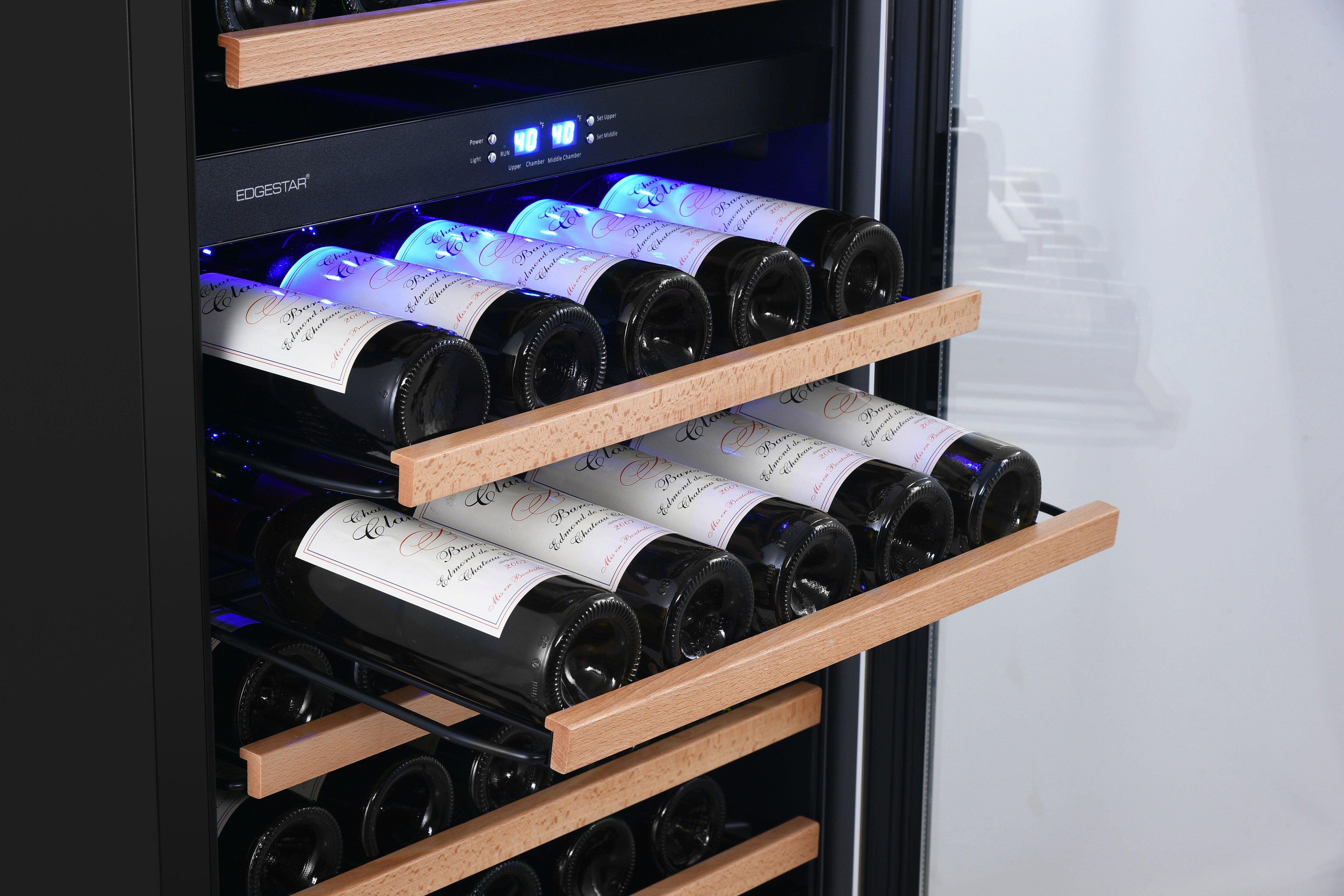 Edgestar Stainless Steel 23-7/16 in. 131 Bottles Wine Cooler 