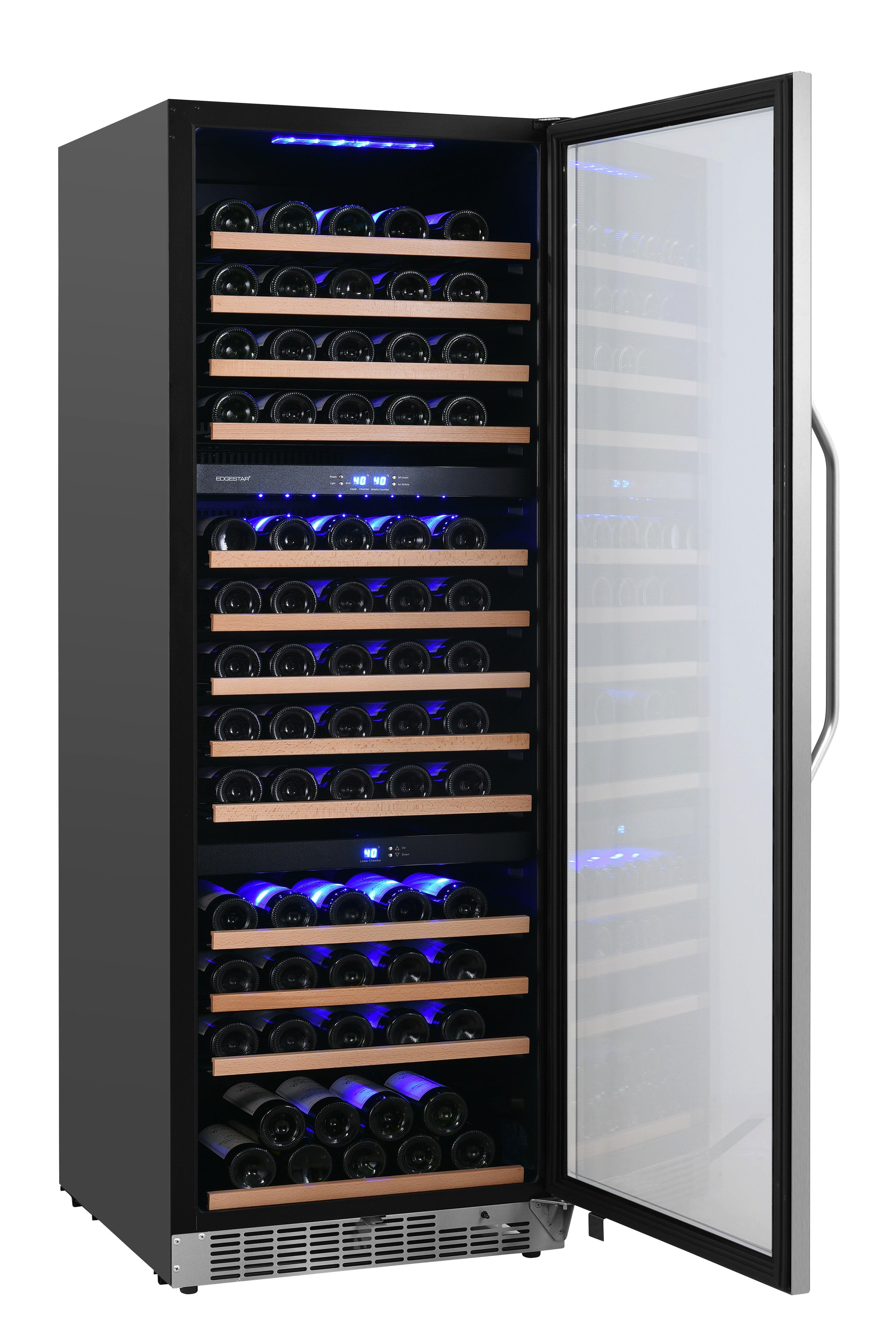 Edgestar Stainless Steel 23-7/16 in. 131 Bottles Wine Cooler 