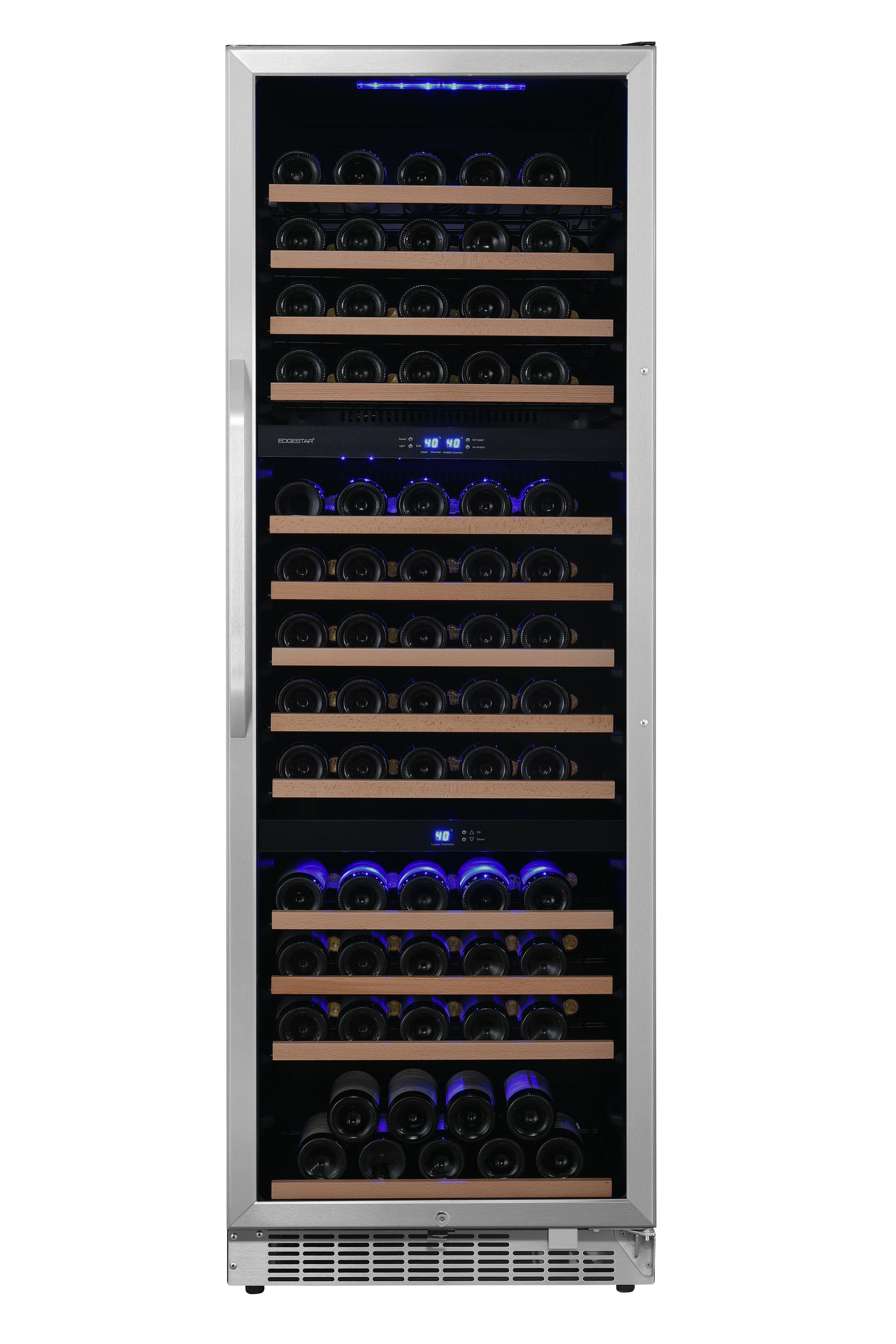 Edgestar Stainless Steel 23-7/16 in. 131 Bottles Wine Cooler 