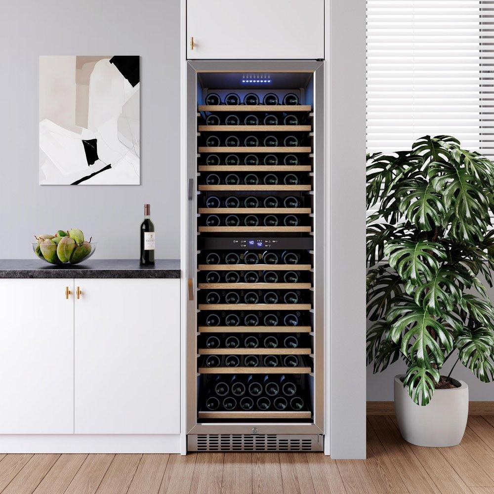 Edgestar Stainless Steel 23-7/16 in. 155 Bottles Wine Cooler 