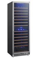 Edgestar Stainless Steel/Black 23-7/16 in. 155 Bottles Wine Cooler 