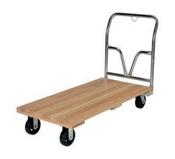 1600 lb. 62 x 30 x 36-5/8 in. Hardwood and Rubber Platform Truck in Tan