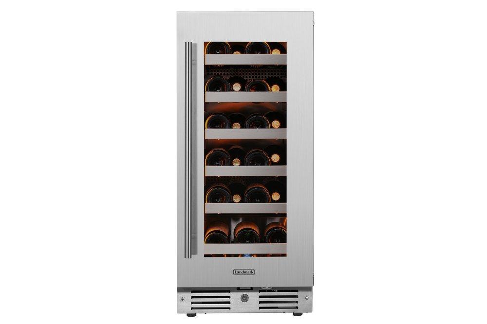 Landmark Stainless Steel 15 in. 2.89 cu. ft. Wine Cooler 