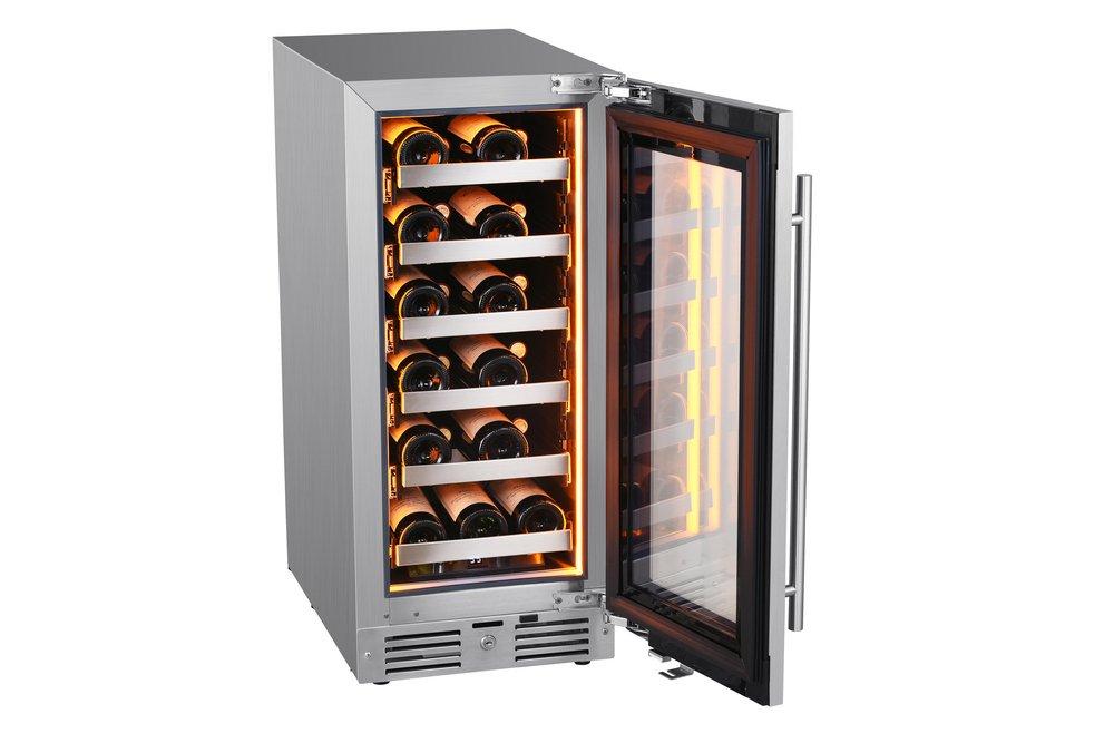 Landmark Stainless Steel 15 in. 2.89 cu. ft. Wine Cooler 