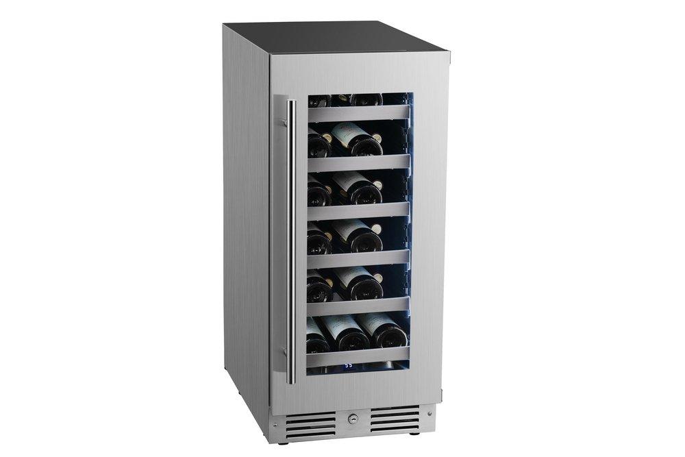 Landmark Stainless Steel 15 in. 2.89 cu. ft. Wine Cooler 