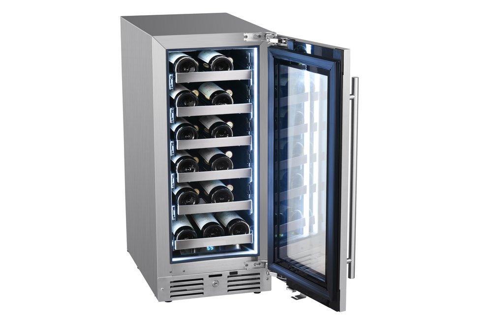 Landmark Stainless Steel 15 in. 2.89 cu. ft. Wine Cooler 
